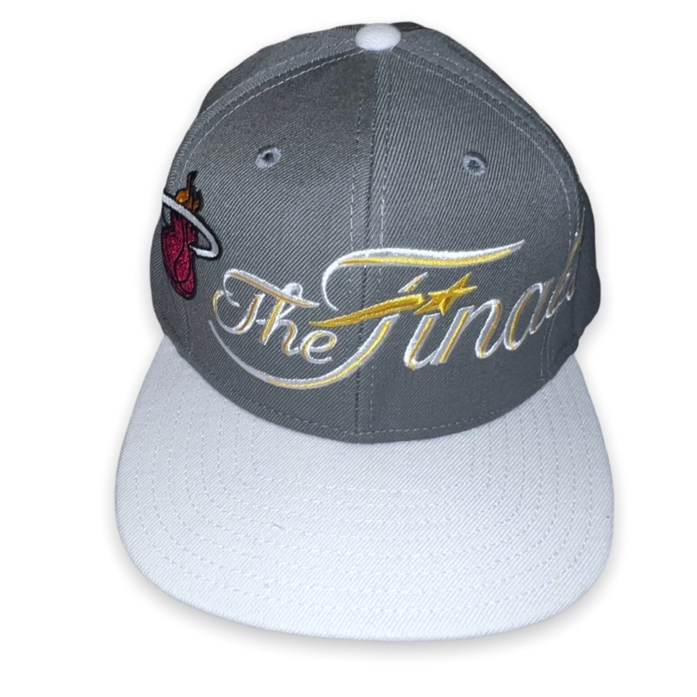 NBA Finals Miami HEAT Script Spellout Hat embroidered snap back cap